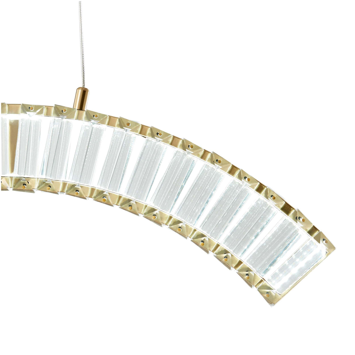 Sanford Brushed Gold Chandelier / 1 Light