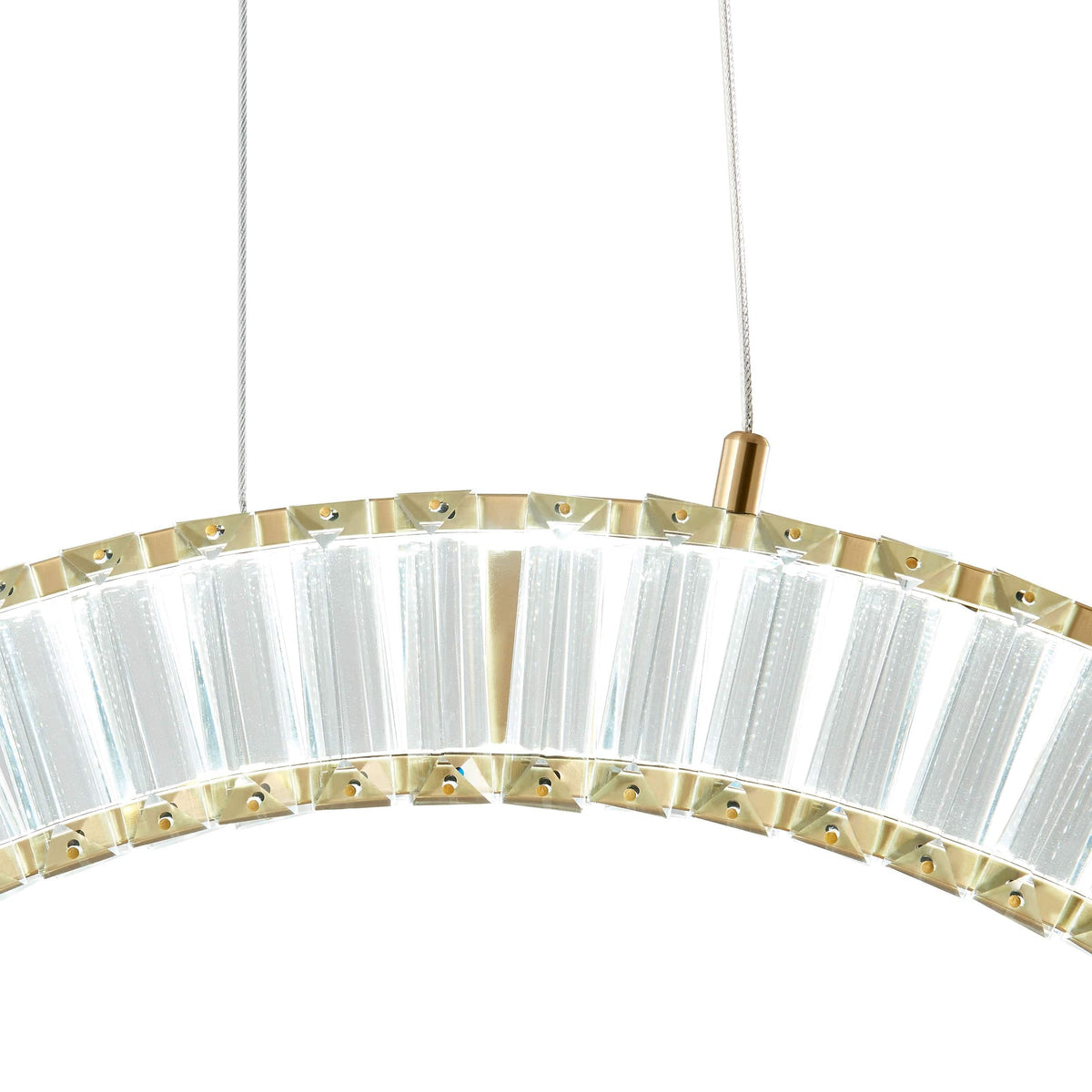 Sanford Brushed Gold Chandelier / 1 Light