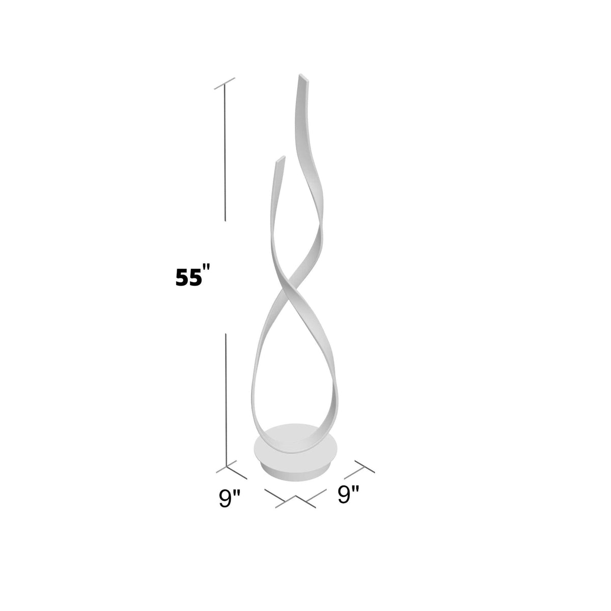 Chrome Vienna LED 55" Tall Floor Lamp // Dimmable