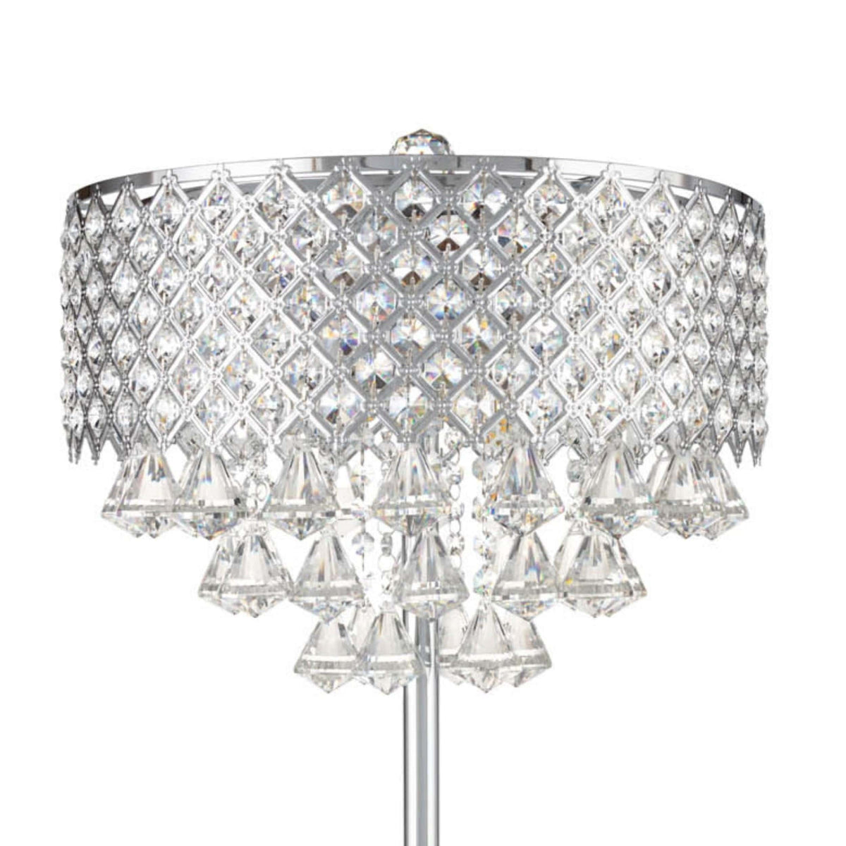 Finesse Decor Grand Chrome Table Lamp / 6 Light