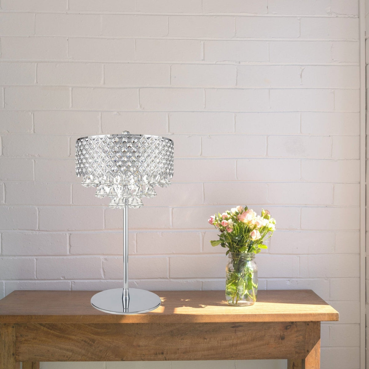 Grand Chrome Table Lamp / 6 Light