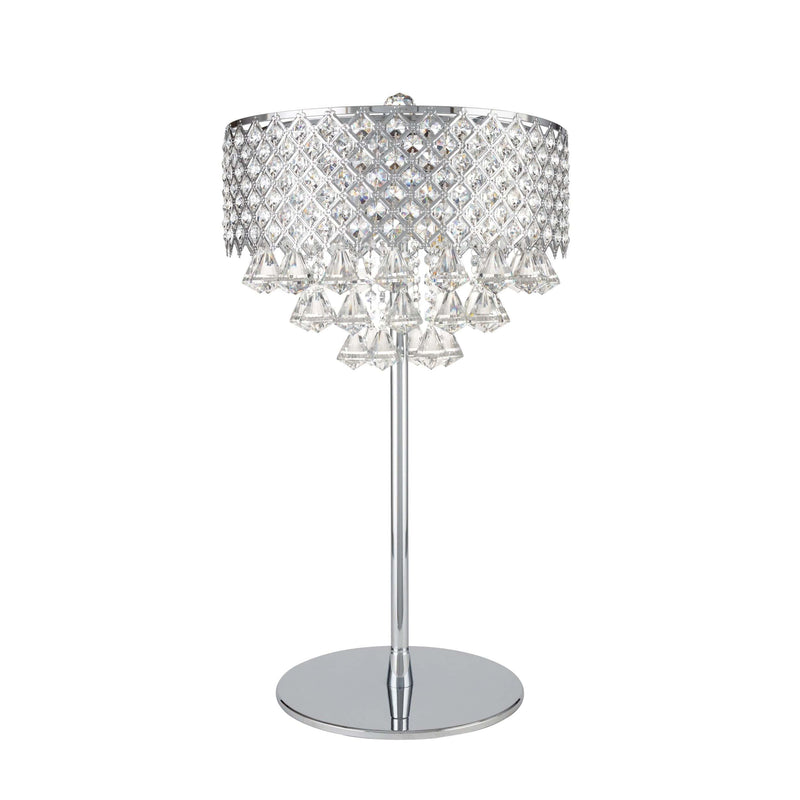 Grand Chrome Modern Table Lamp / 6 Light