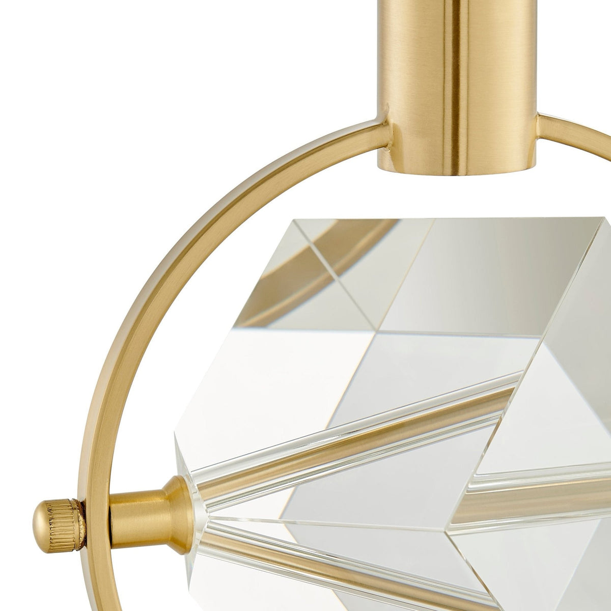 Hollywood Gold Cube 1 Light Pendant | Modern Pendant Lighting