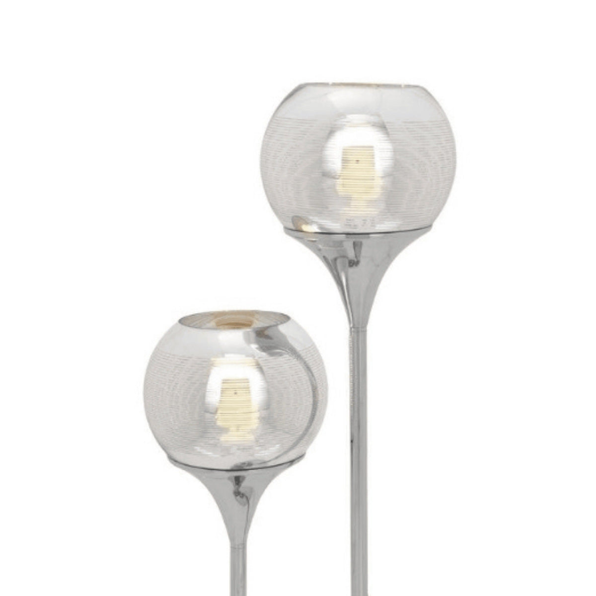 2 Light Istanbul Chrome Shades Modern Table Lamp