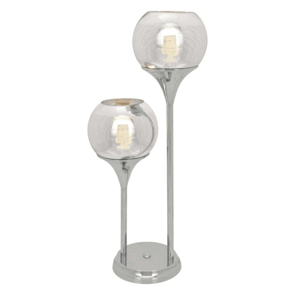 2 Light Istanbul Chrome Shades Table Lamp