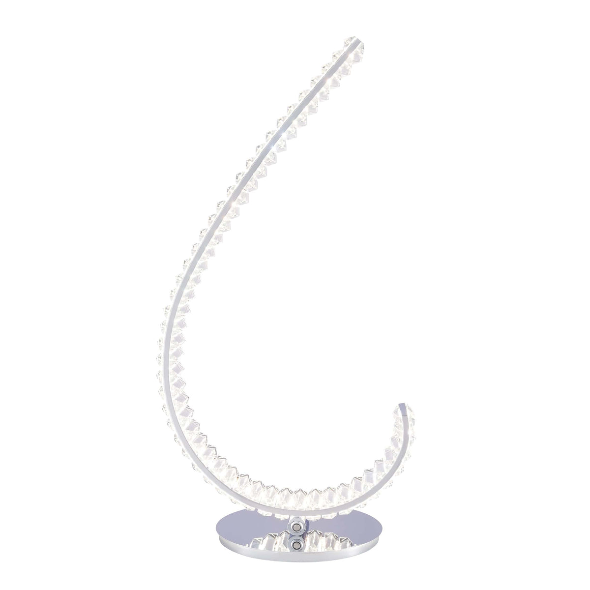 Grace Crystal Chrome Table Lamp / Touch & Dimmable / Right
