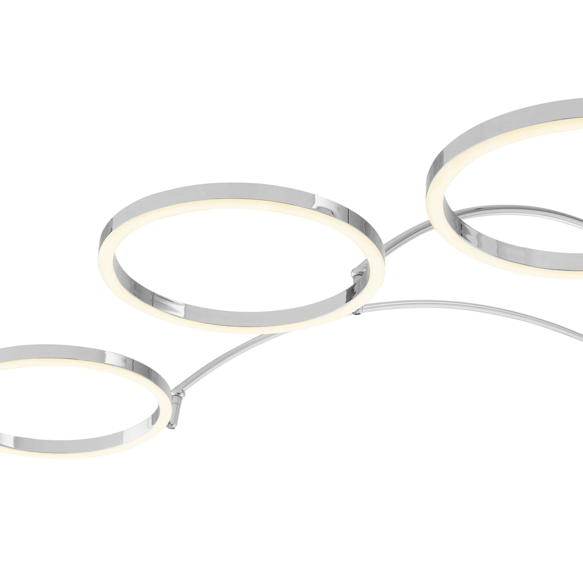 Hong Kong LED Three Ring Arc Floor Lamp / Chrome / Modern