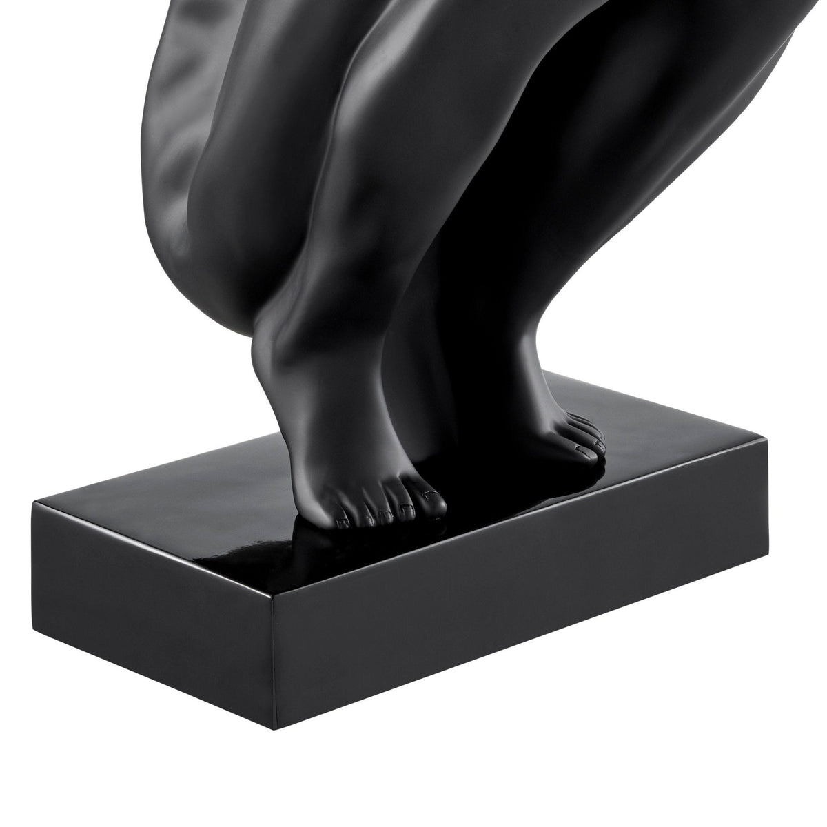 Saluting Man Modern Sculpture Large Size / Black