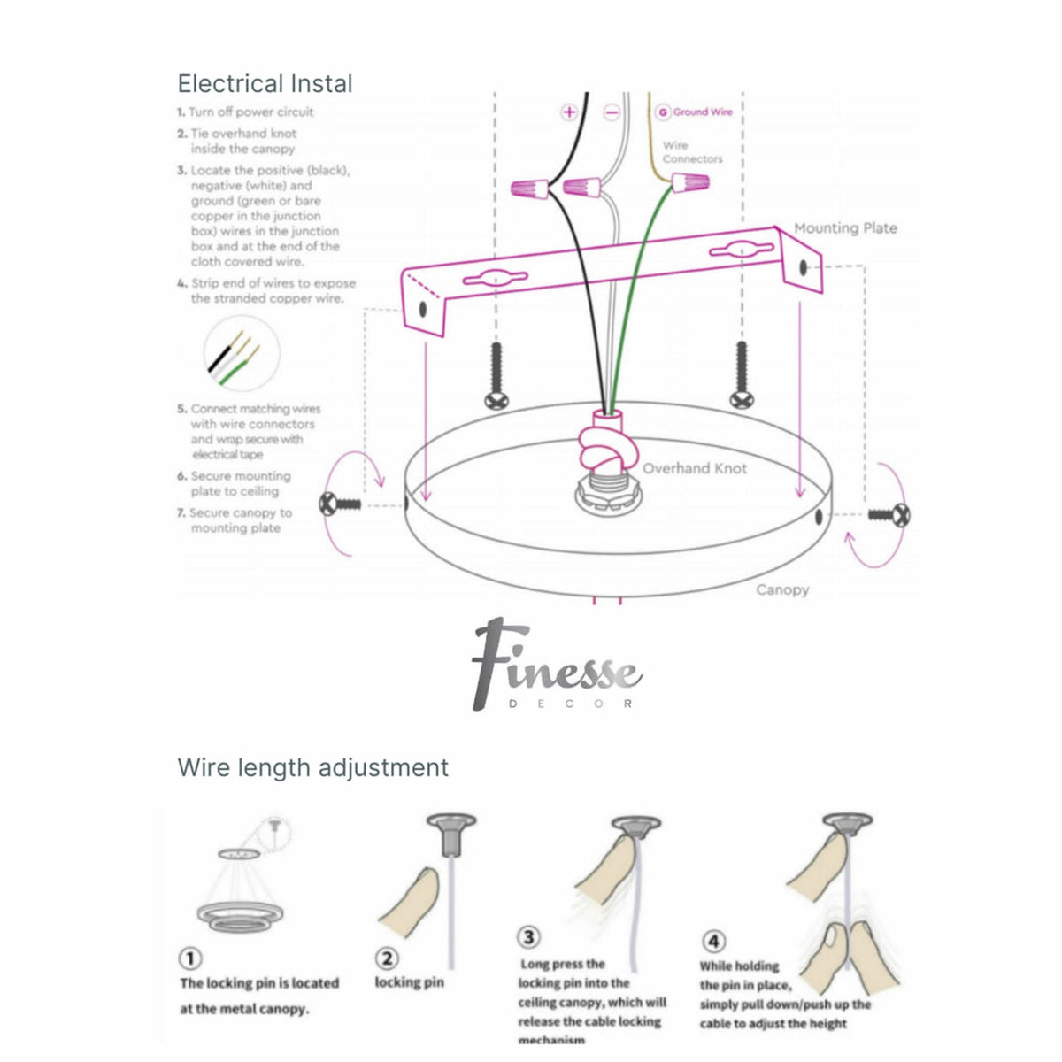 Finesse Decor Lisbon LED Chrome Chandelier Pendant