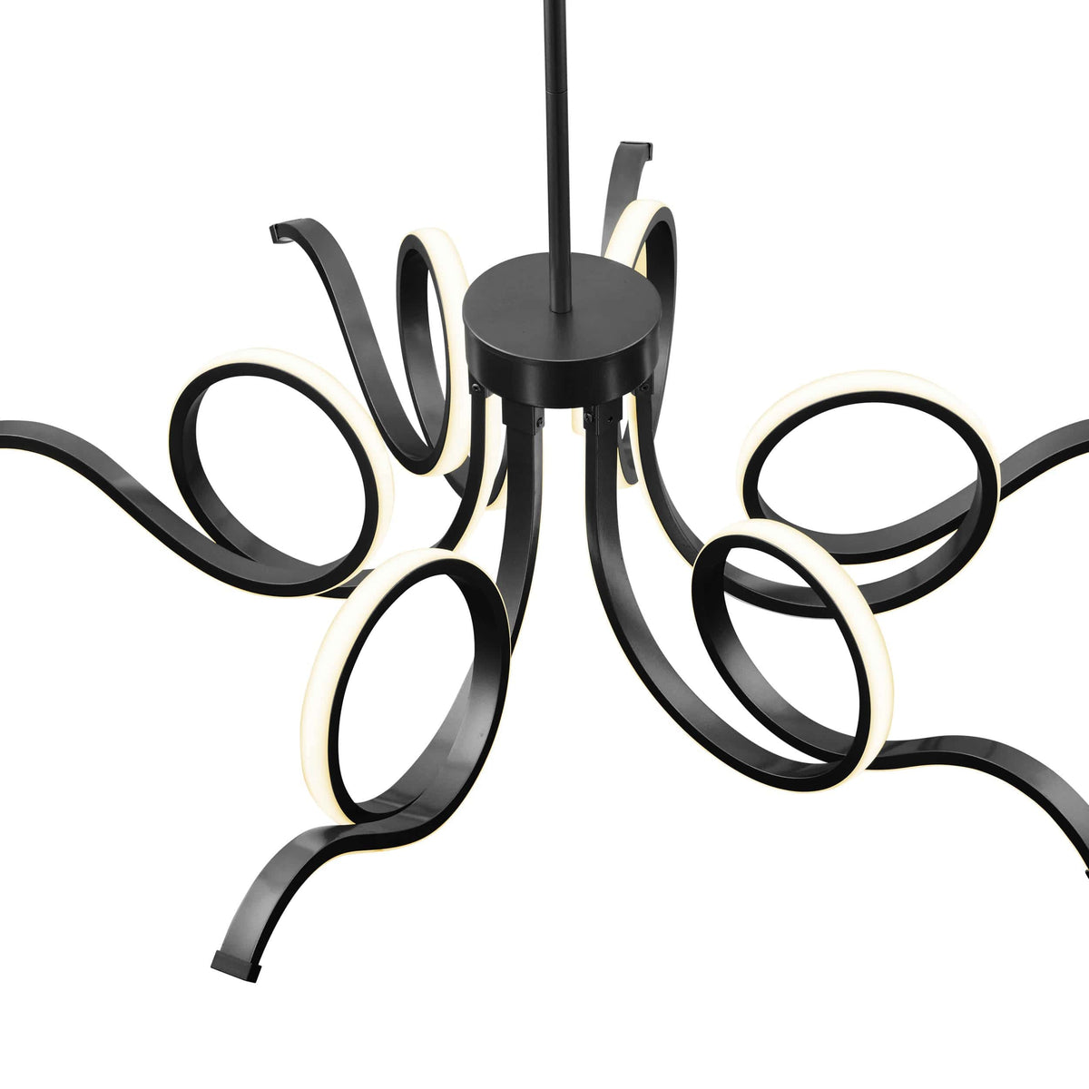 Magnolia LED Adjustable Chandelier / Black / Midcentury Lighting