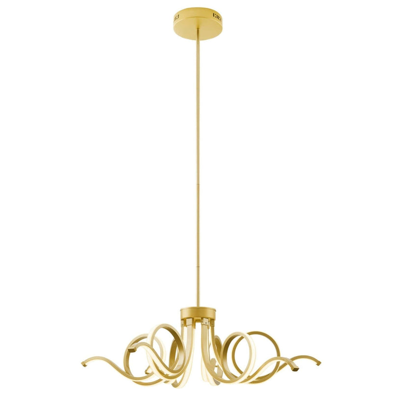 Finesse Decor Magnolia LED Adjustable Sandy Gold Chandelier