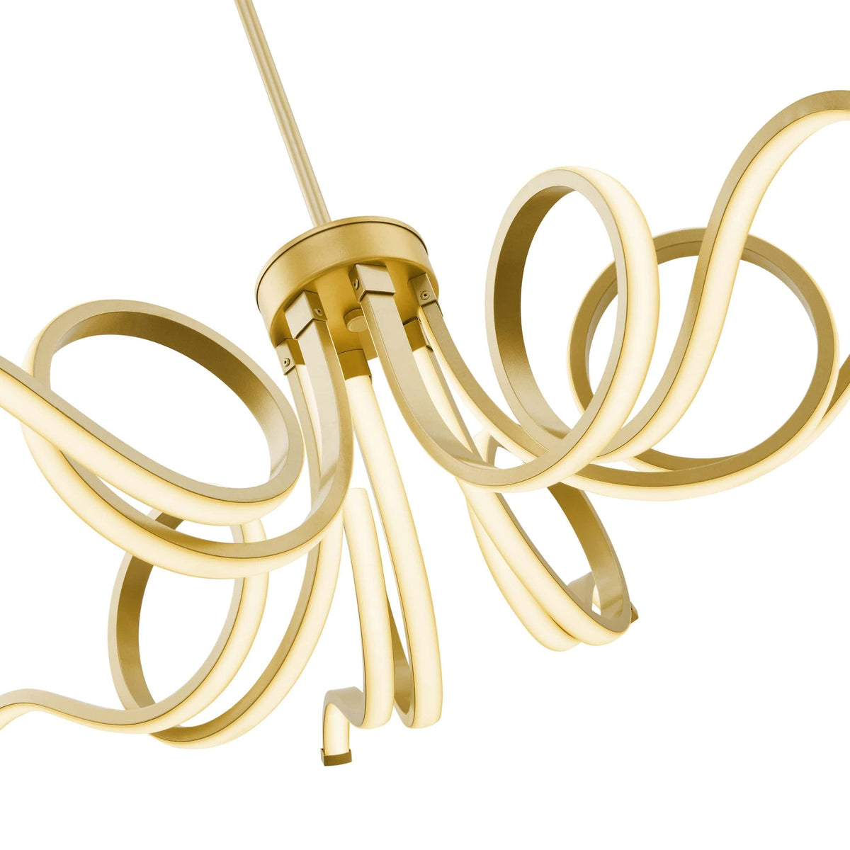 Magnolia LED Adjustable Sandy Gold Chandelier | Modern Lighting