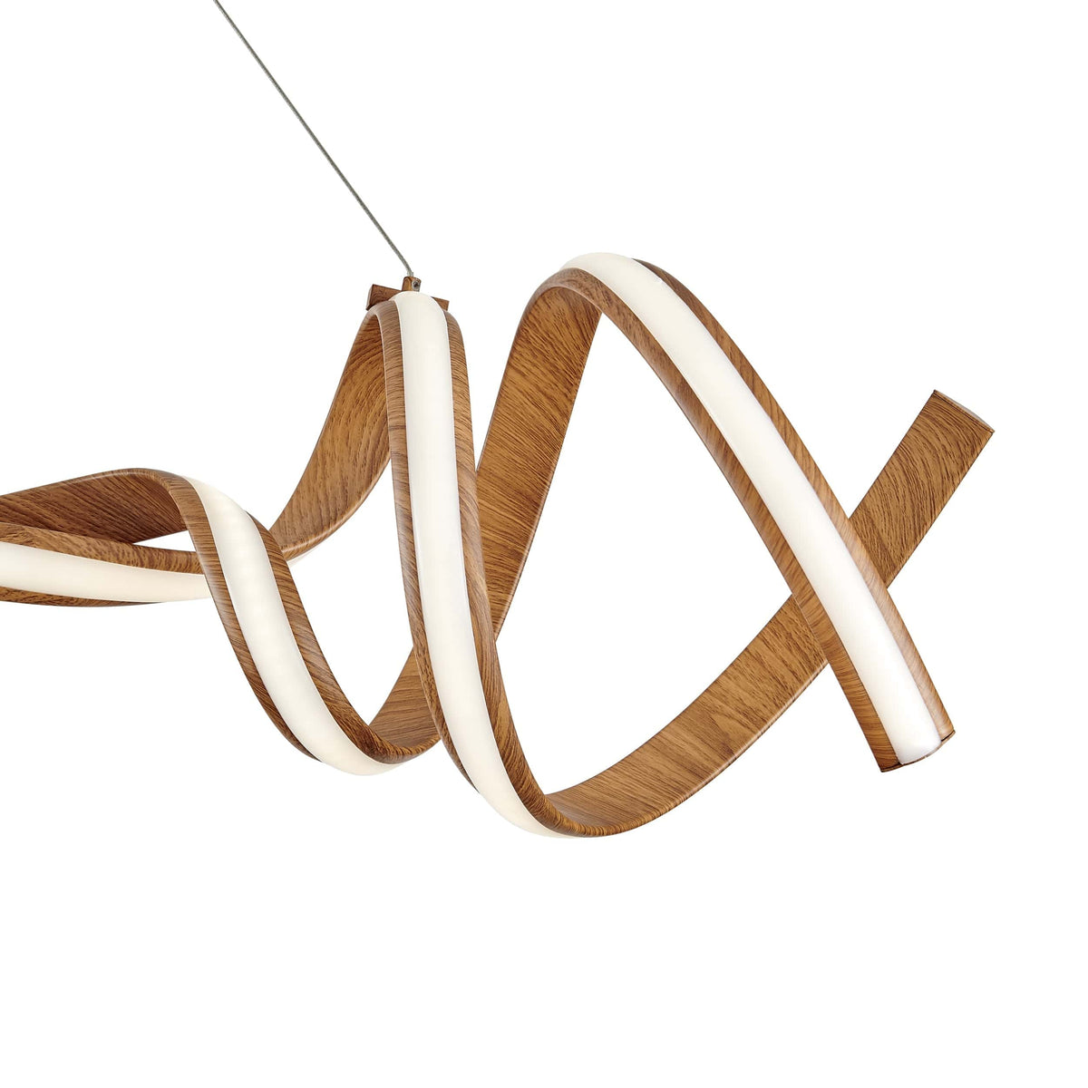 Munich LED Horizontal Chandelier / Wood