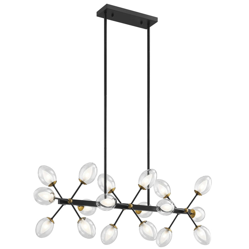 Nodus Crystal Rectangular Chandelier Pendant Light