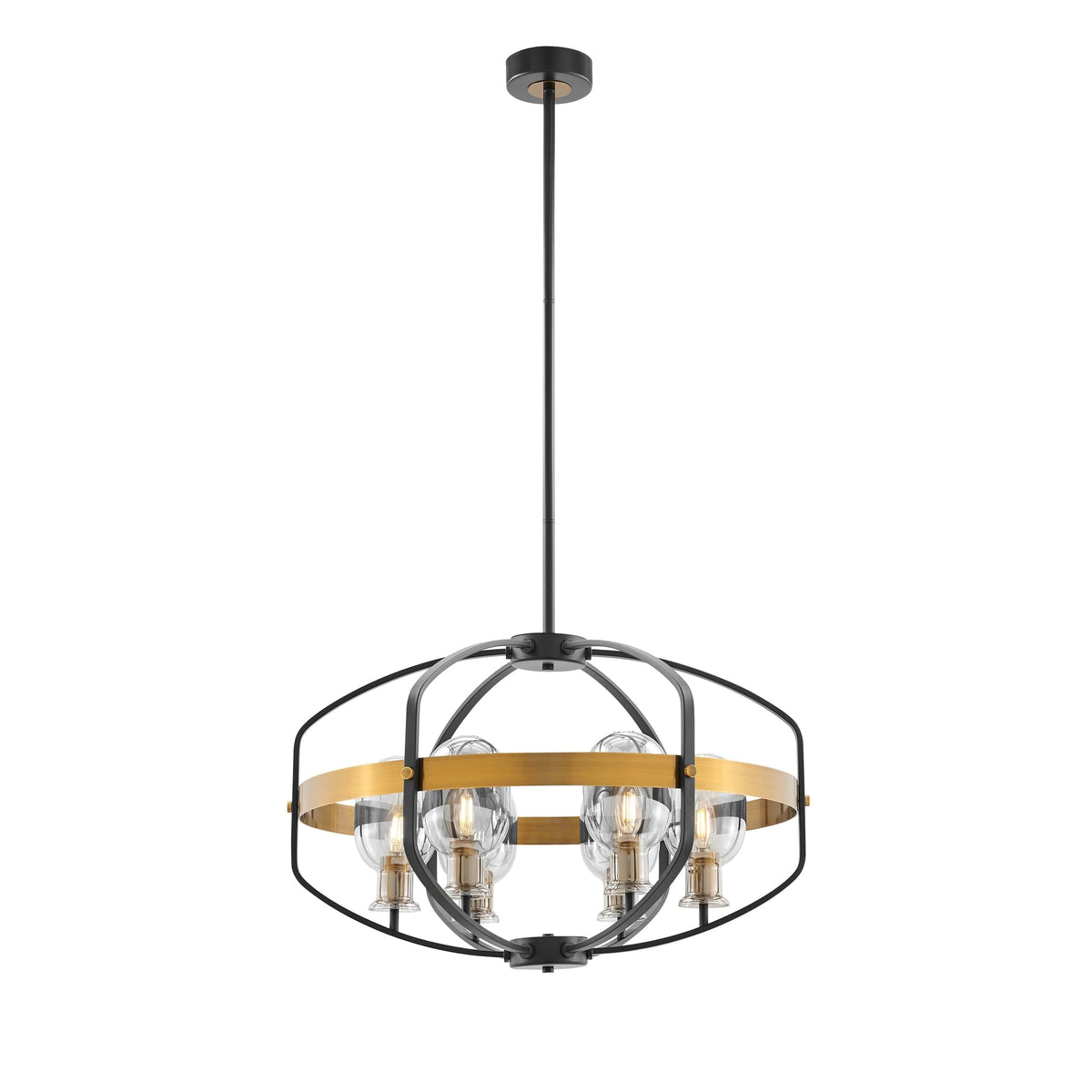 Opia Vintage Chandelier Gold & Black / 8 Light