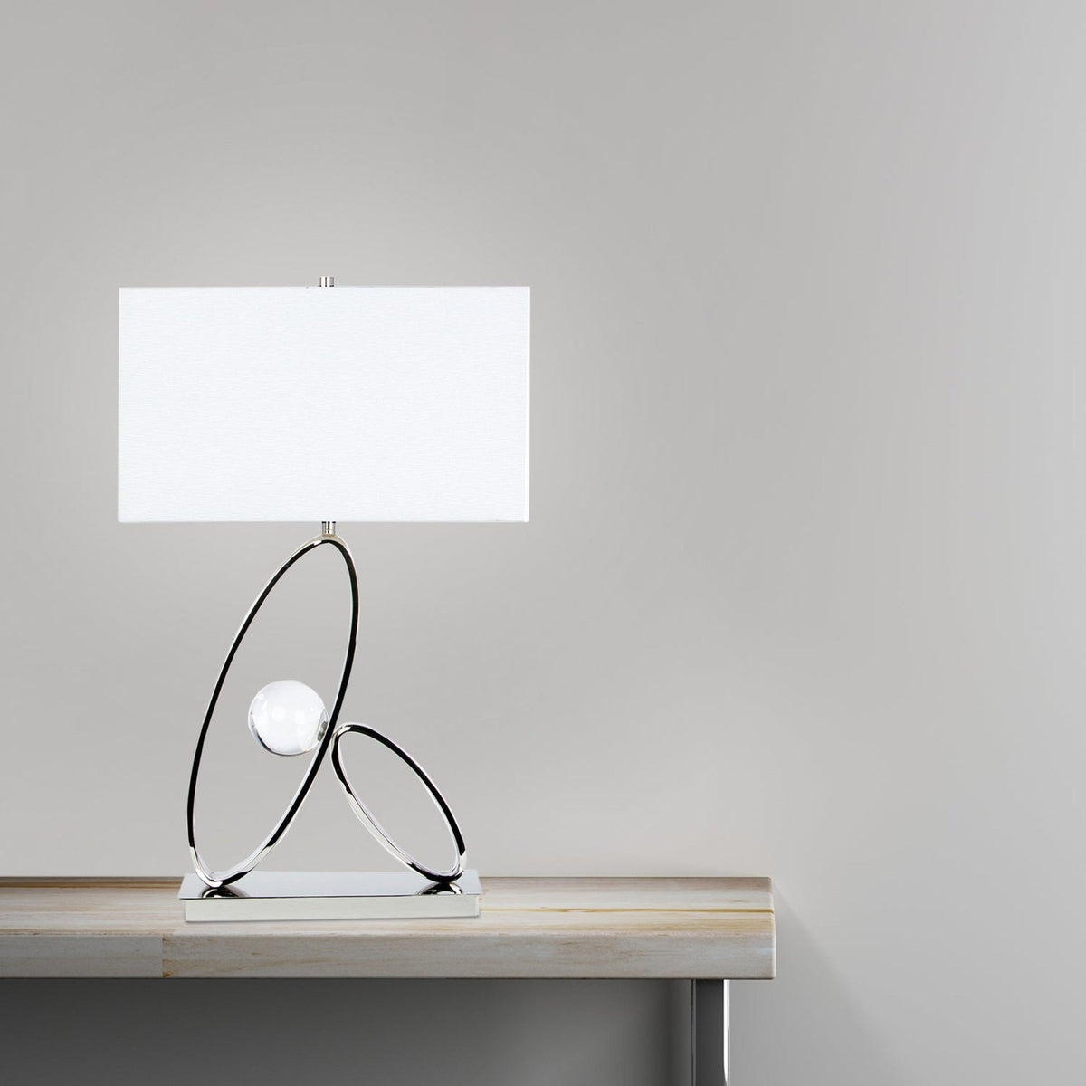 Finesse Decor 1 Light Ovals in Crystal Table Lamp