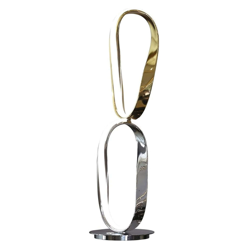 Prague Chrome & Gold Table Lamp with Touch Dimmer
