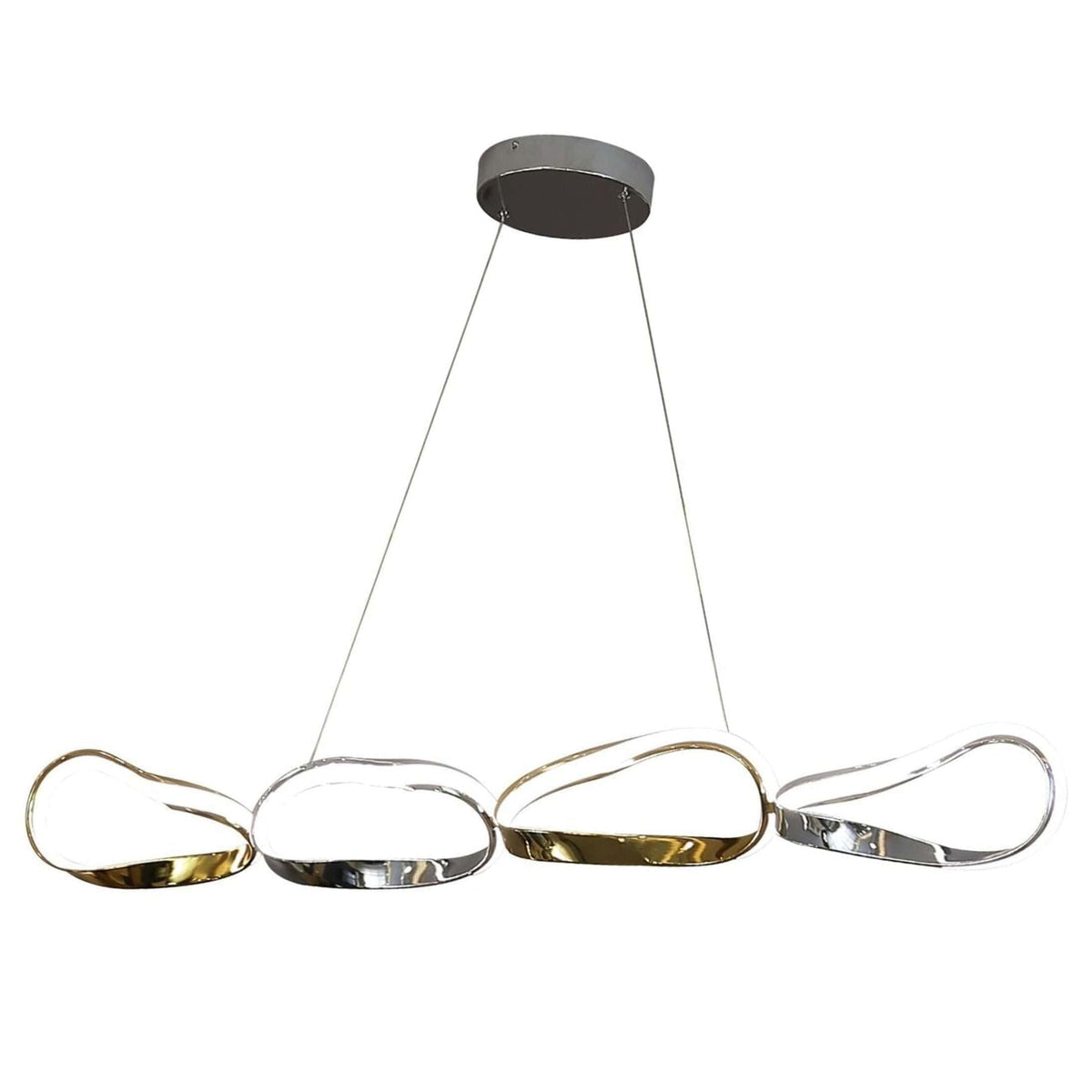 Prague Horizontal Chandelier / Gold & Chrome