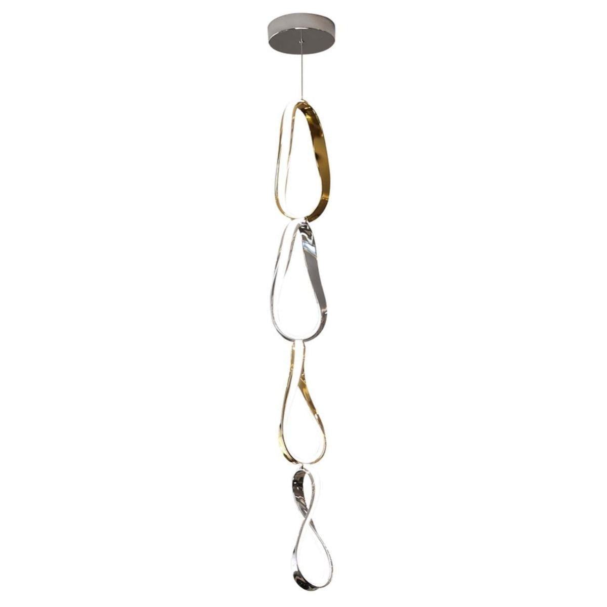 Finesse Decor Prague Vertical Gold and Chrome Chandelier