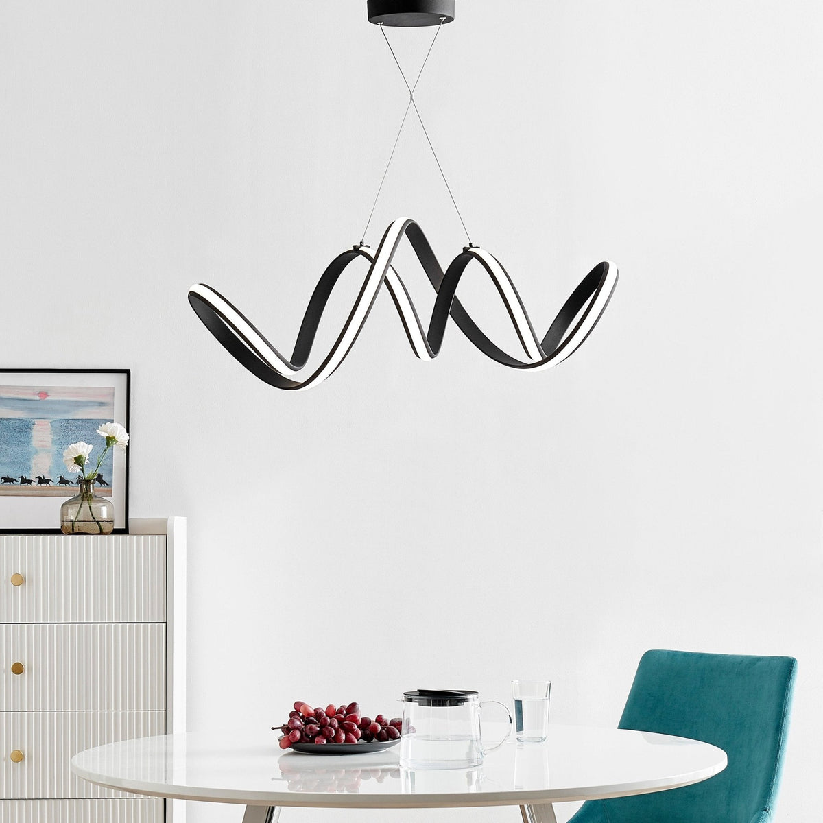 Seville LED Black Chandelier | Modern Lighting