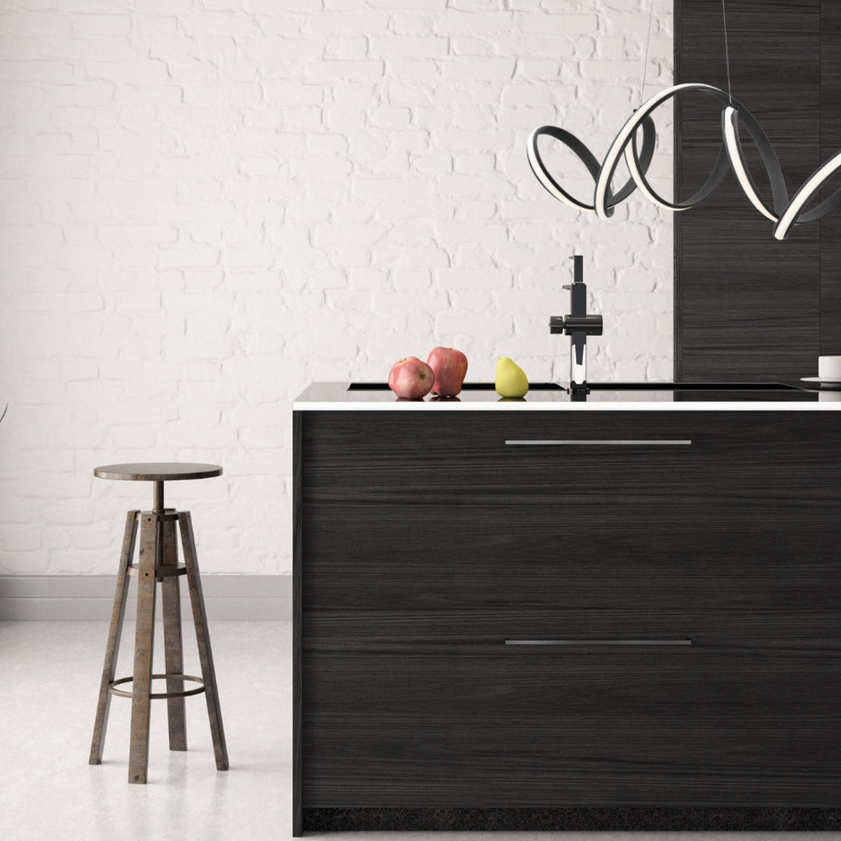 Seville LED Black Chandelier for Kitchen Island