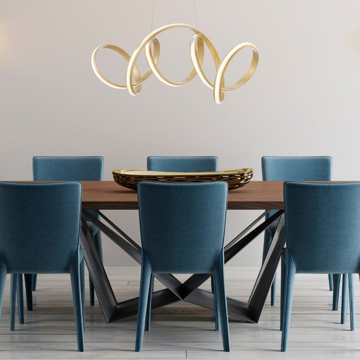 Seville LED Gold Chandelier for Dining Room