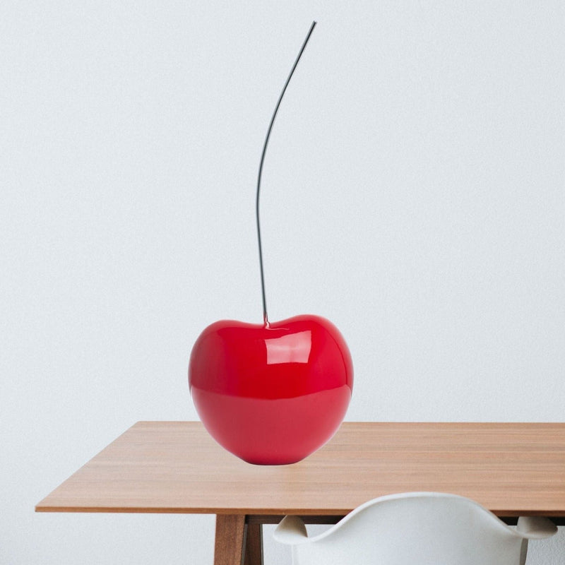 Small Bright Red Cherry Sculpture 18" Tall