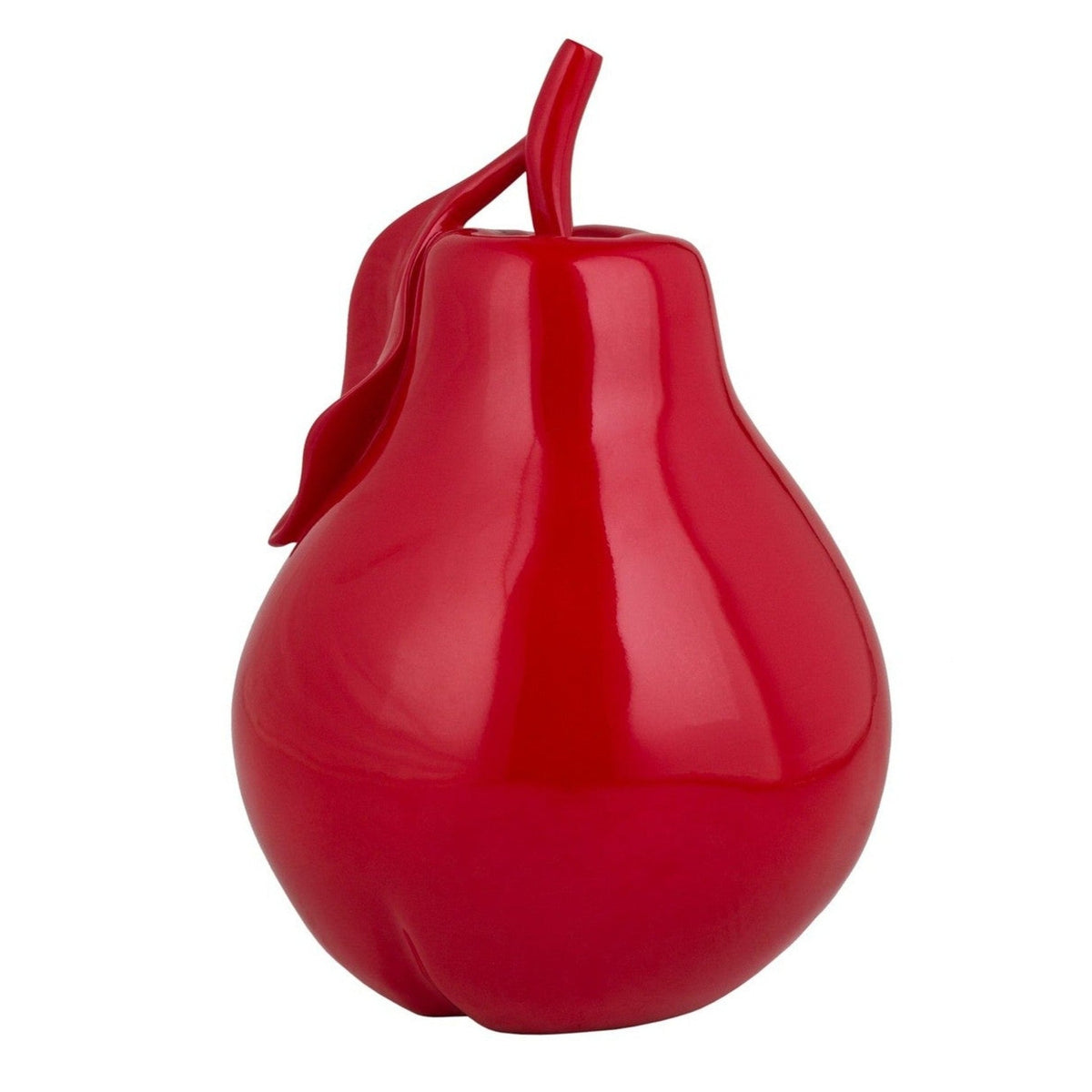 Solid Color Pear Sculpture // Red