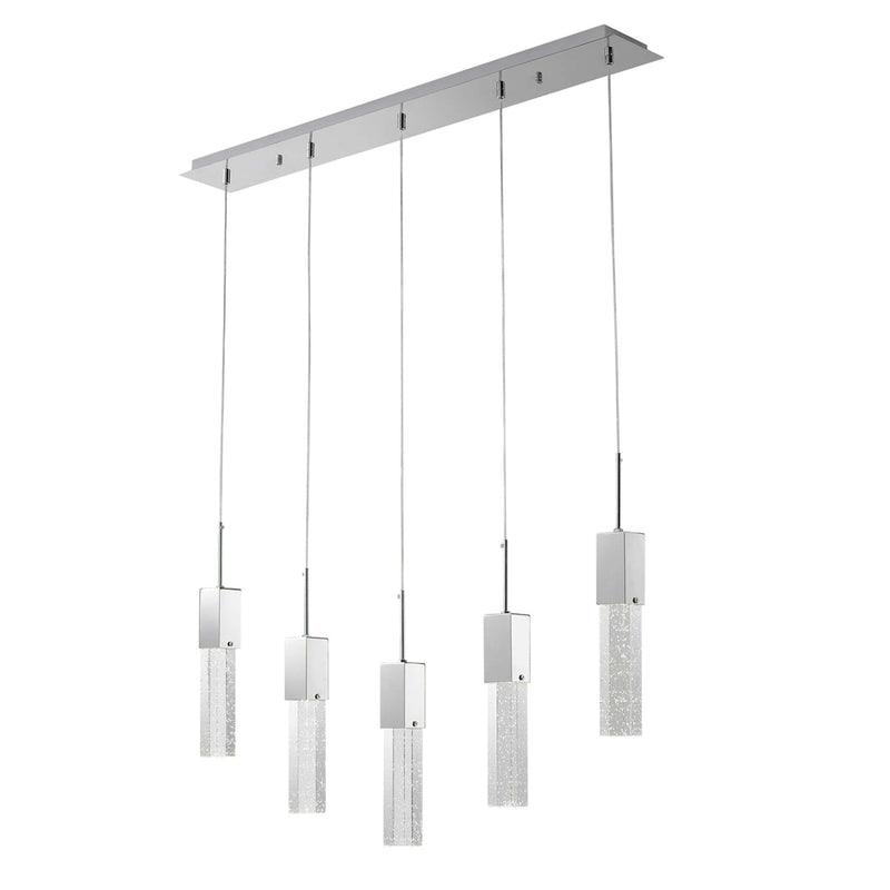 Sparkling Night 5 Light Adjustable Crystal Chandelier
