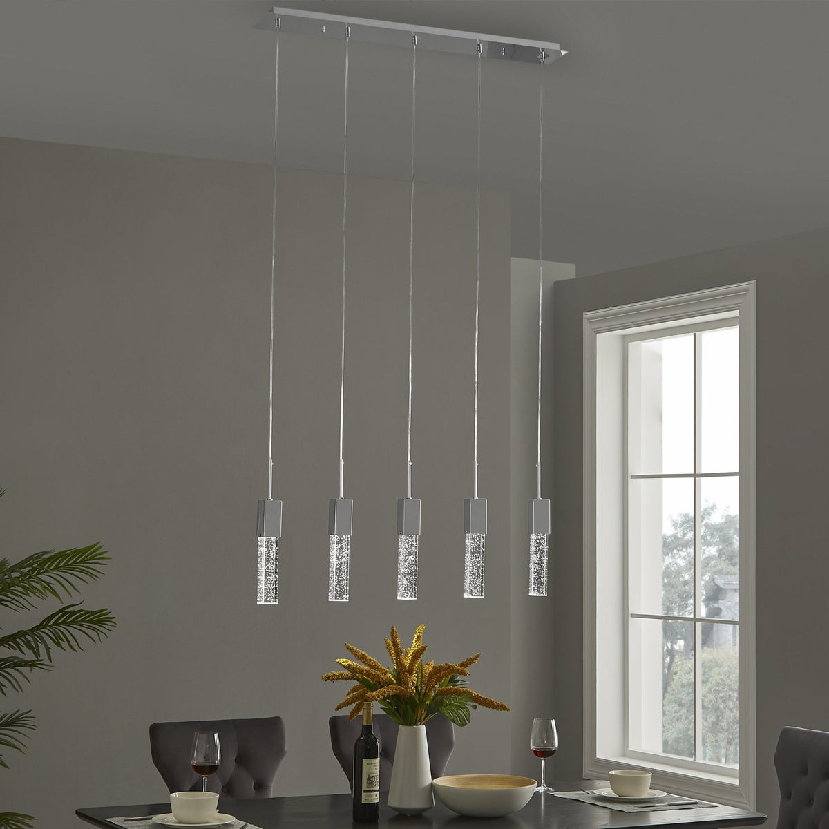 Sparkling Night Adjustable Crystal Chandelier For Kitchen Light
