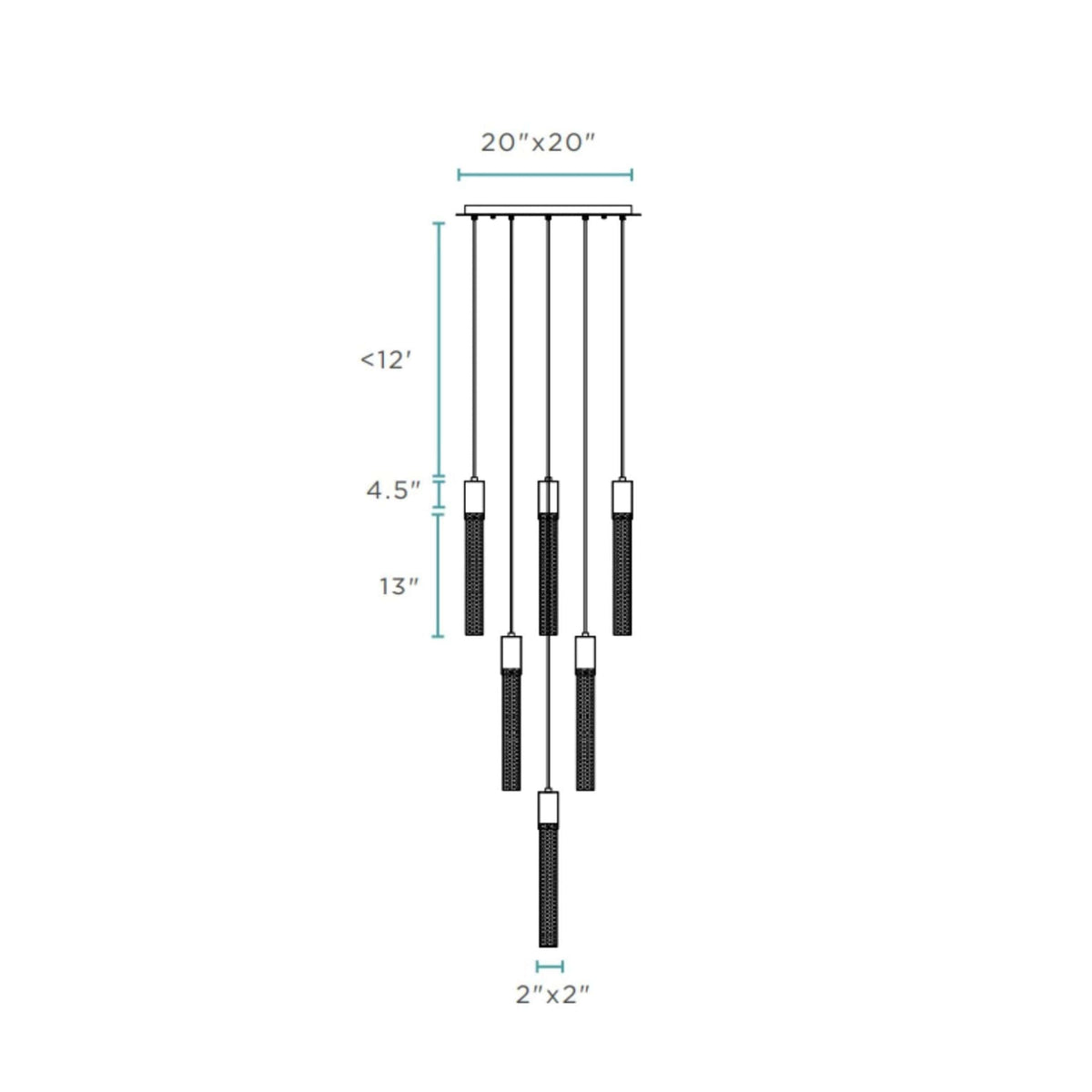 Sparkling Night Cylinder Chrome Chandelier 13 Light