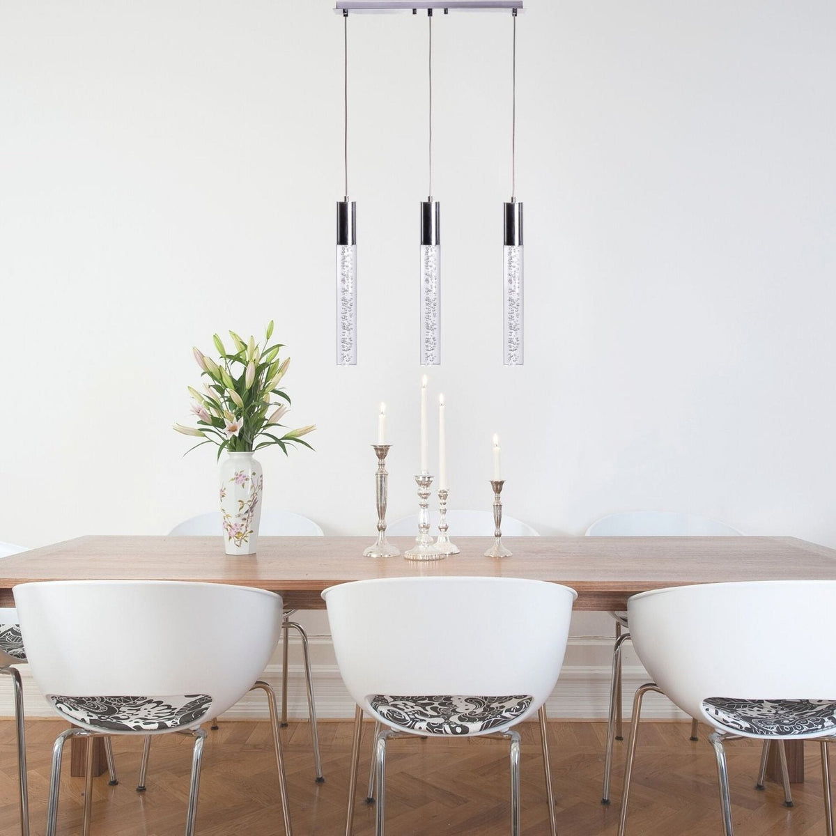 Finesse Decor Sparkling Night 3 Light Cylinder Chandelier