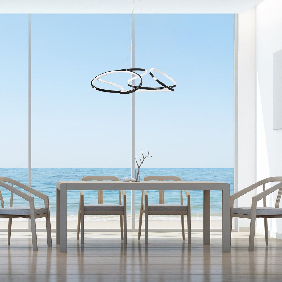 Suzhou LED Adjustable Chrome Chandelier