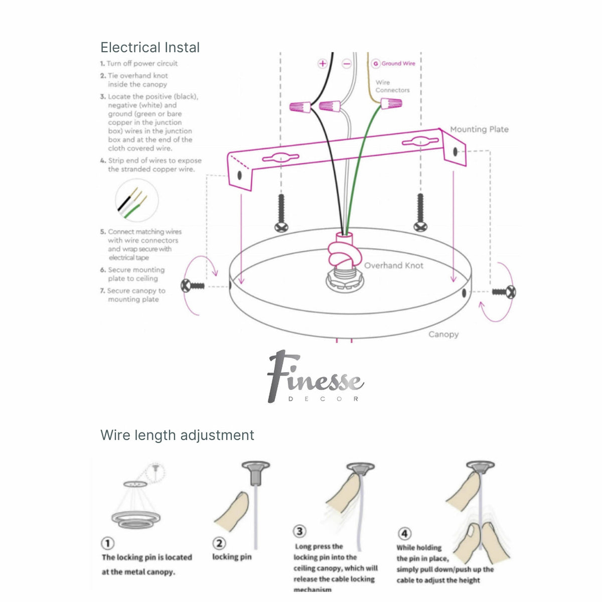 Finesse Decor Modern Chandelier