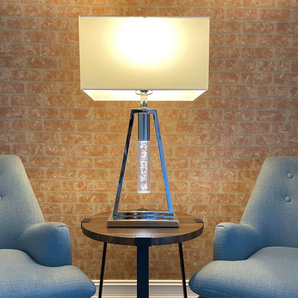 Finesse Decor Table Lamp Night Light with Crystal Tube