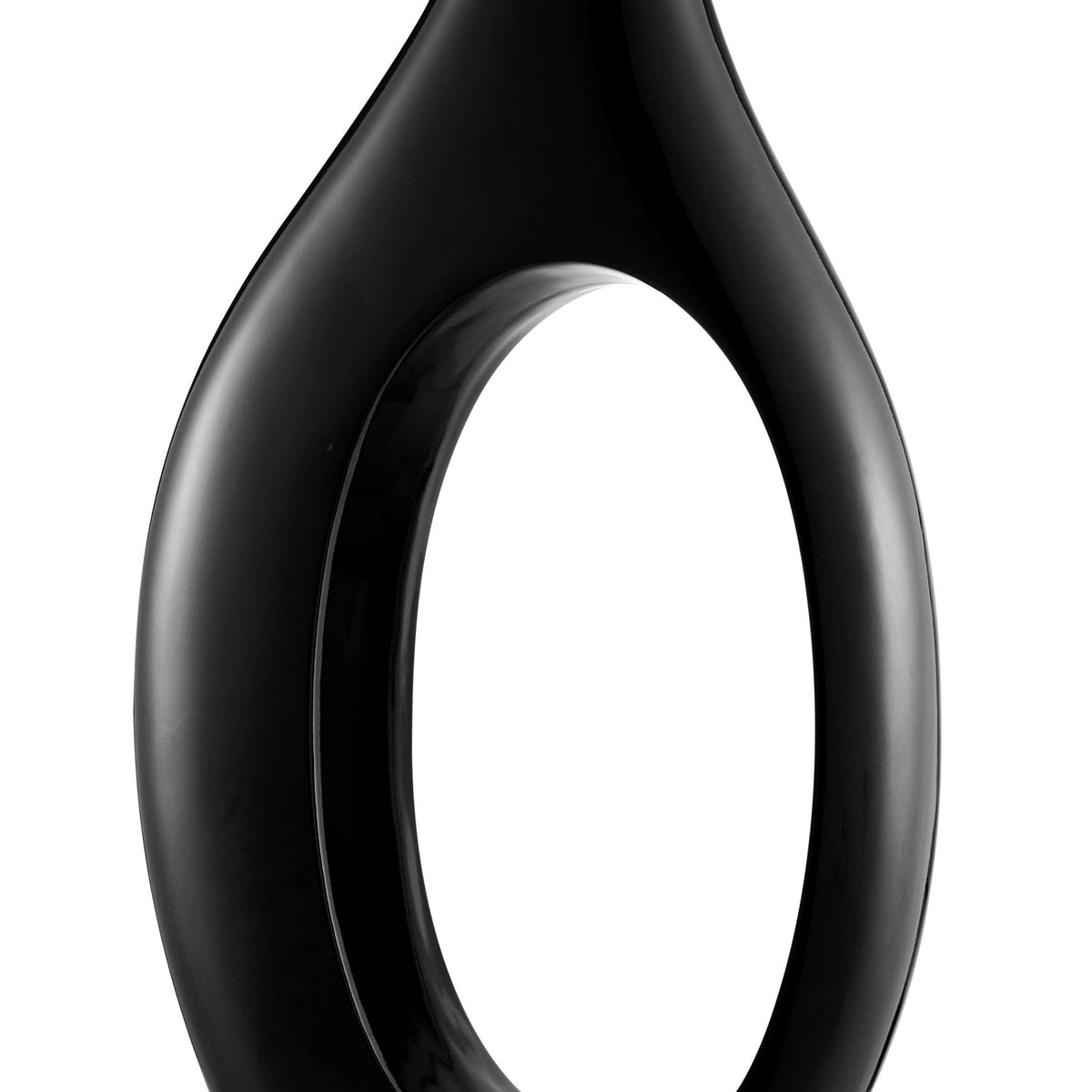 Trombone Modern Vase in Black / Small