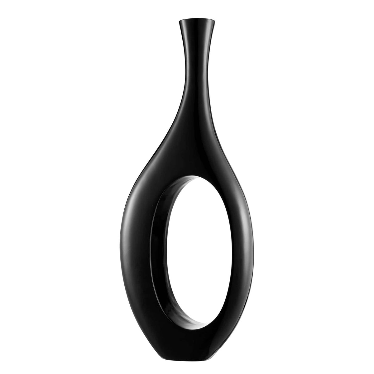 Finesse Decor Trombone Vase in Black / Small