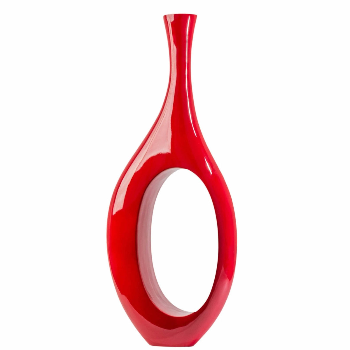 Finesse Decor Trombone Vase in Red / Small