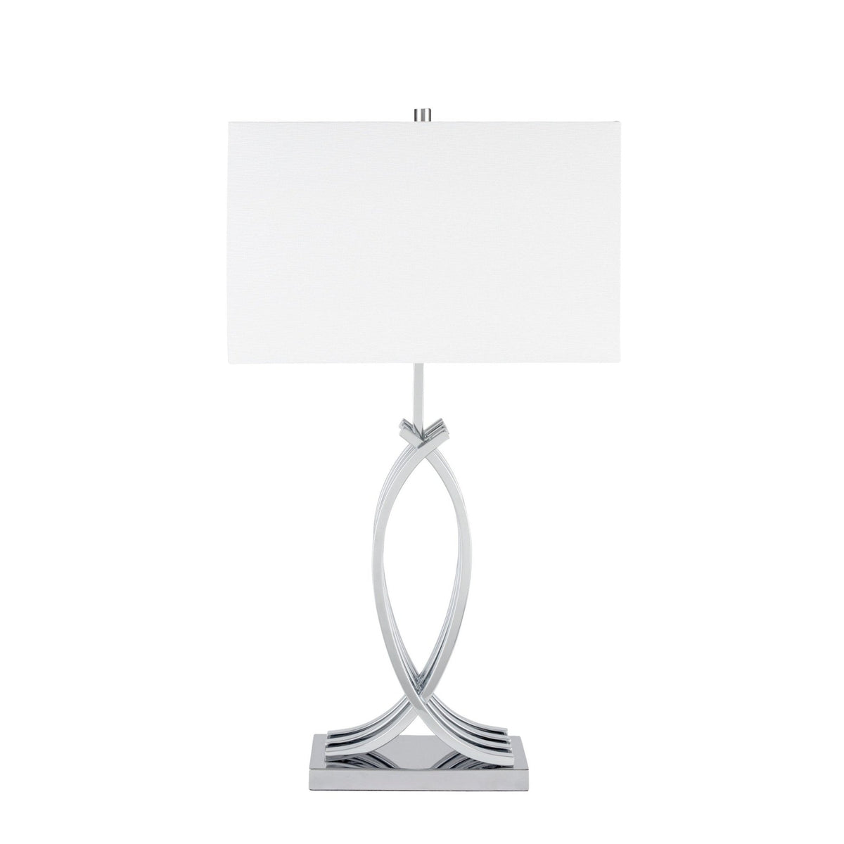Unity in Chrome Table Lamp / 1 Light / USB Charger