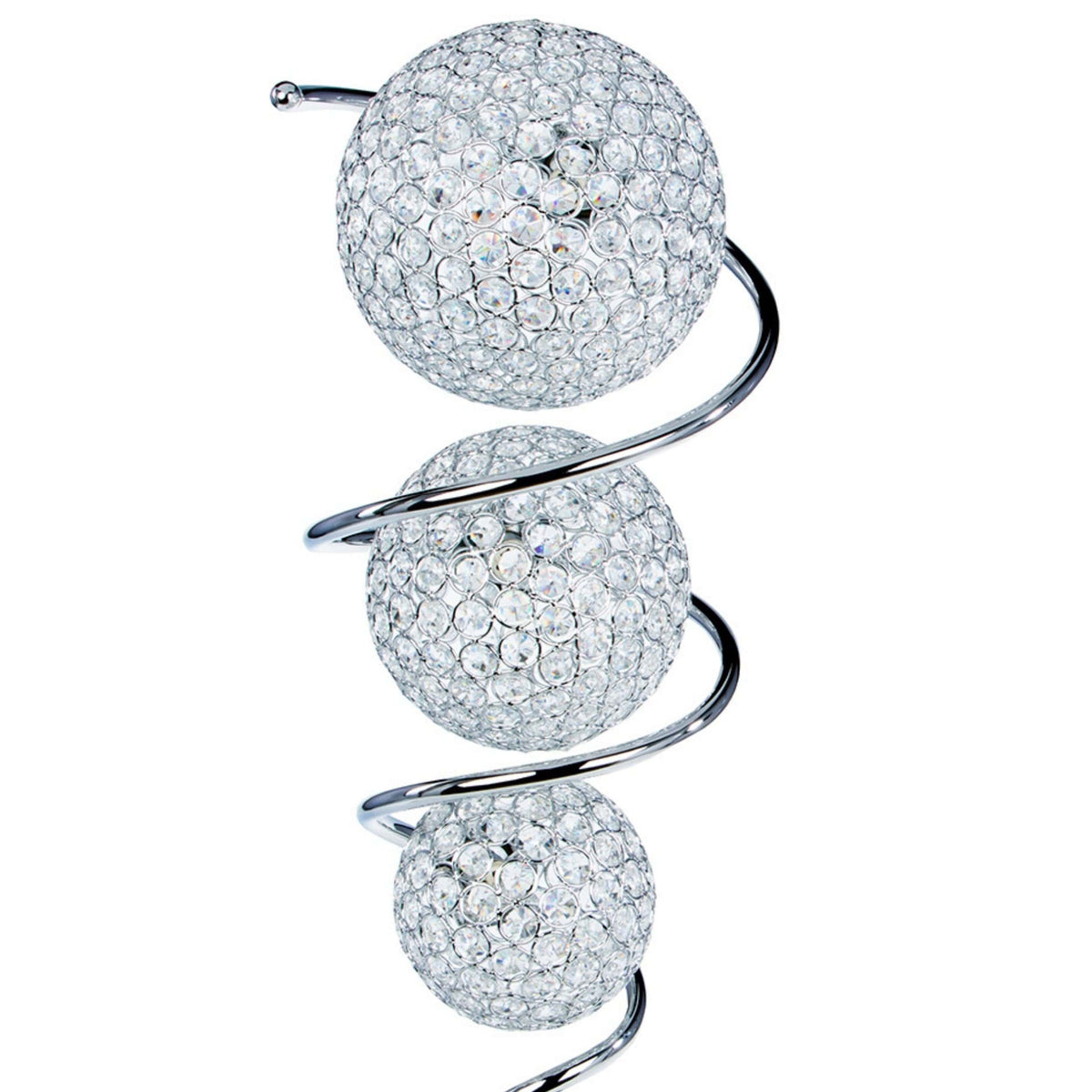 3LT Vertical Crystal Sphere Table Lamp