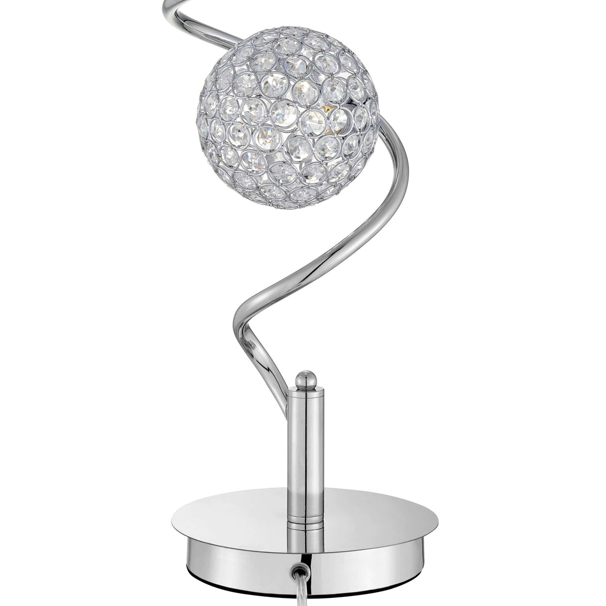 Finesse Decor Vertical Crystal Sphere Table Lamp / 3 Light