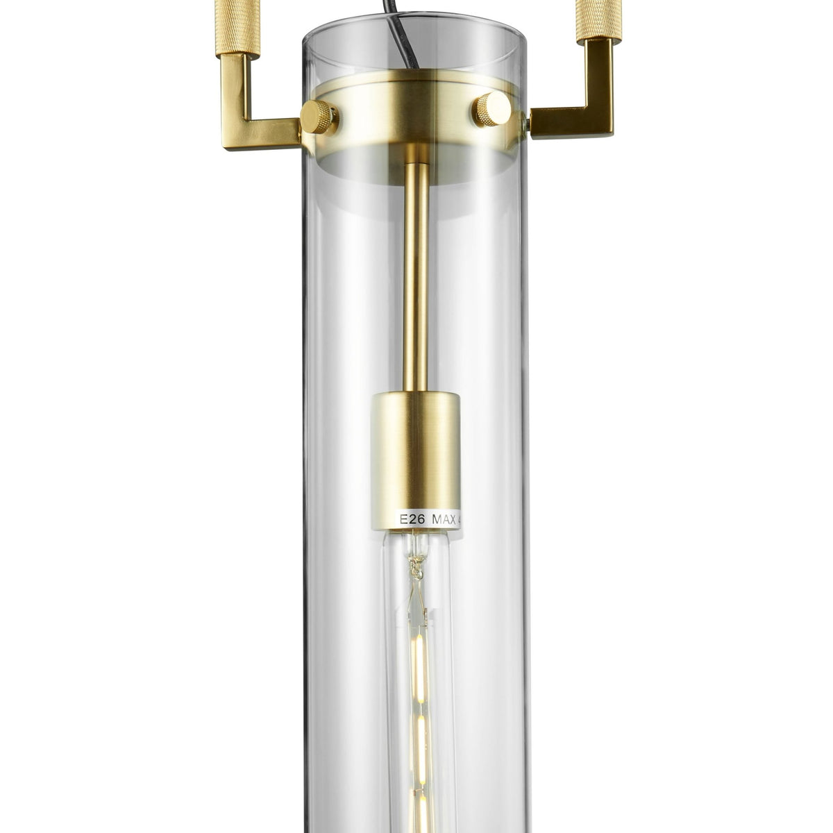 Zeus Crystal & Gold LED 1 Light Pendant