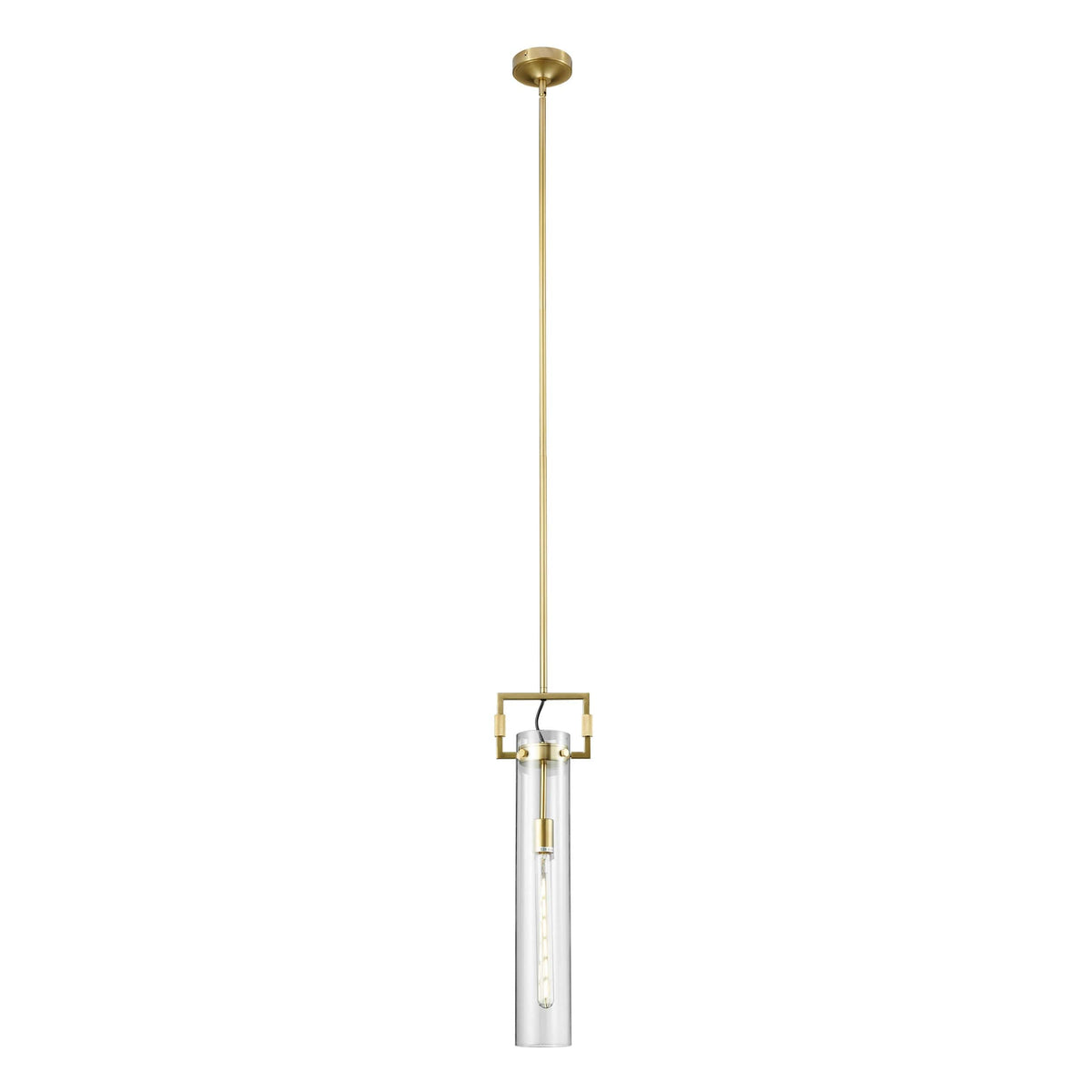Zeus Crystal & Gold LED 1 Light Pendant